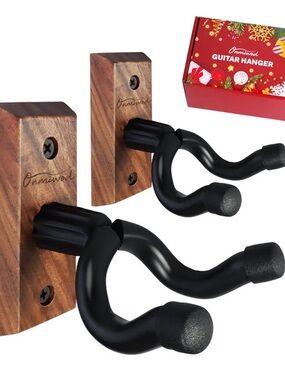 Guitar Wall Hangers 2 pack Black Walnut